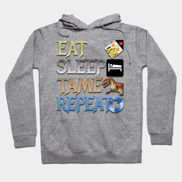 Eat Sleep Tame Repeat Hoodie by TeeText